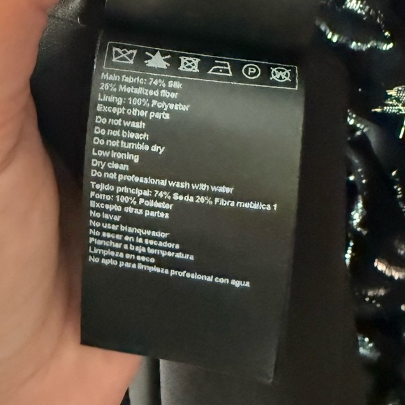 Ba&sh Gemma Maxi Dress Black with Silver metallic Medium - Picture 7 of 10